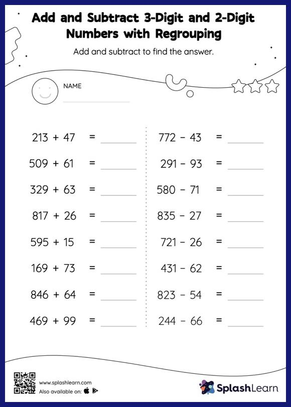 2nd Grade Math Worksheets 3 Digit Addition Without Regrouping Rock It