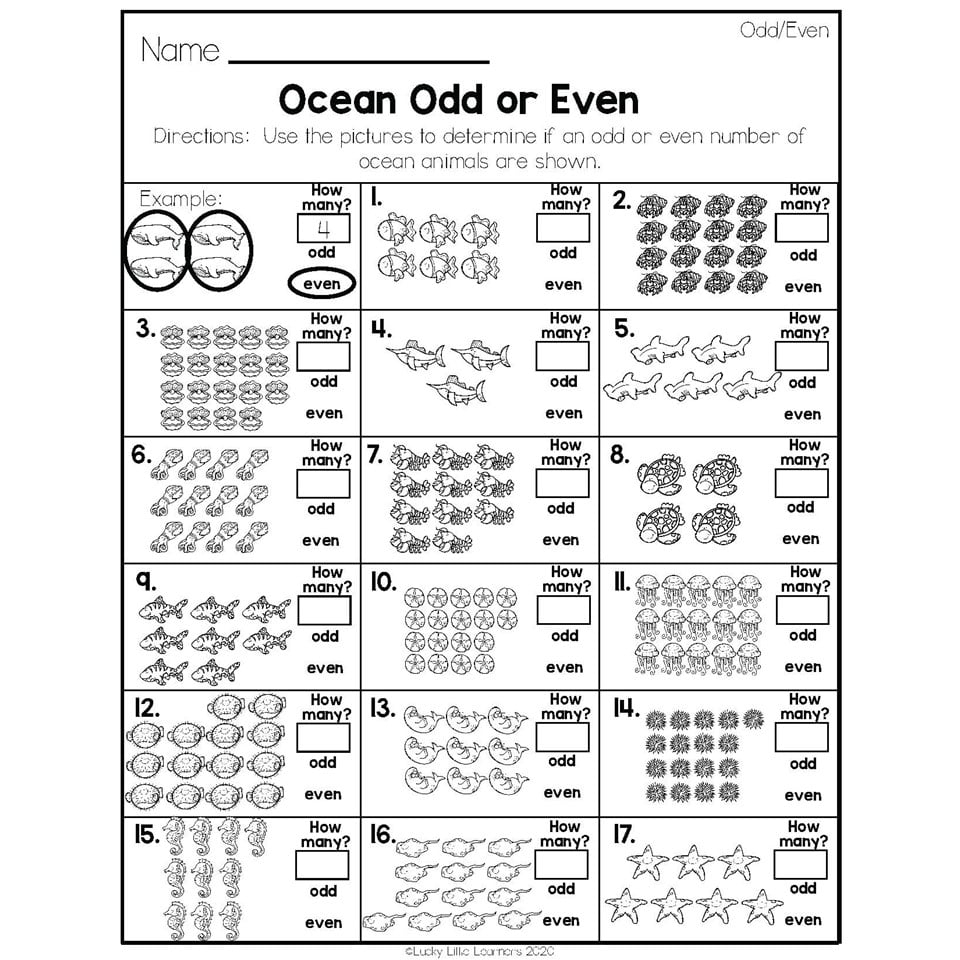 2nd Grade Math Worksheets Operations And Algebraic Thinking Odd And