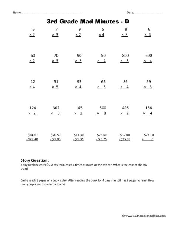 3rd Grade Daily Math Minutes Mrs Faoro 3rd Grade Daily Math Minutes 