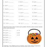 3rd Grade Halloween Math Worksheets Multiplication And Division 3rd
