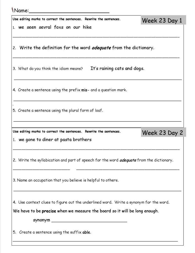 3Rd Grade Language Arts Worksheets Free Printable Lexia s Blog