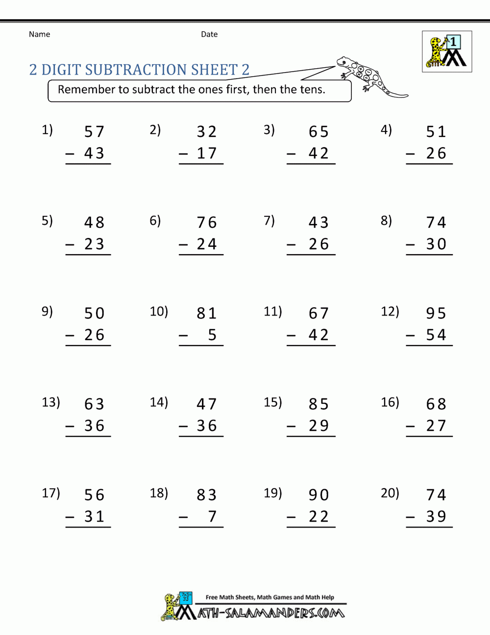 3Rd Grade Math Worksheets Subtraction Fun And Engaging Exercises My 