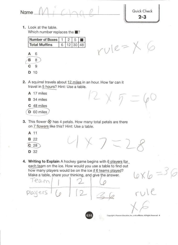 9 3Rd Grade Envision Math Worksheet Education Math Math Workbook 