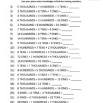 Convert To Standard Form 4 Digits Sheet 1 3rd Grade Math Worksheets