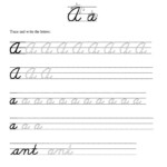 Cursive Free Printable Worksheets