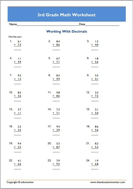 Estimating Worksheets 3rd Grade