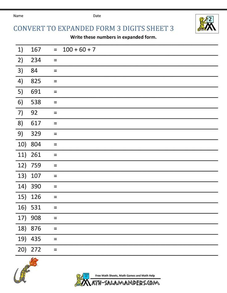 Expanded Form Worksheets 3rd Grade In 2021 Place Value Worksheets 