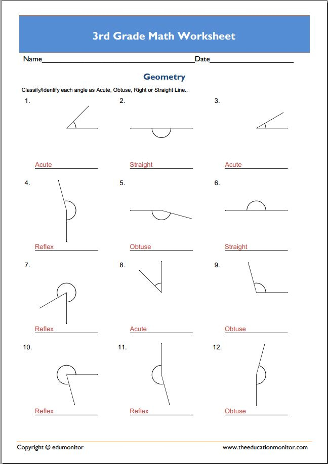 Free 3rd Grade Printable Math Worksheets EduMonitor
