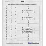 Free Math Worksheets For Fraction Subtraction Problems Http www