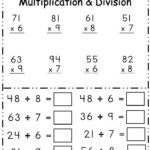Free Multiplication And Division 1 Digit Worksheet Math Division