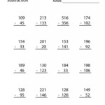 Free Printable Math Worksheets For 3rd Grade Subtraction 2020