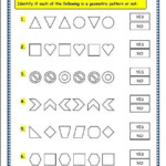 Geometric Shape Pattern Worksheets Worksheet Hero