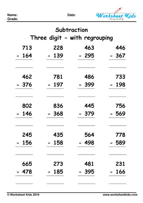 Grade 2 Worksheet Subtract 2 Digit Numbers With Regrouping K5 Learning 