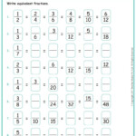 Grade 3 Equivalent Fractions Worksheets www grade1to6 Fractions