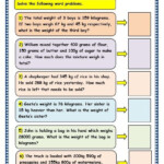 Grade 3 Maths Worksheets 12 7 Word Problems On Grams And Kilograms