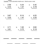 Grade 4 Maths Resources 35 Addition Of Decimals Grade 4 Decimals
