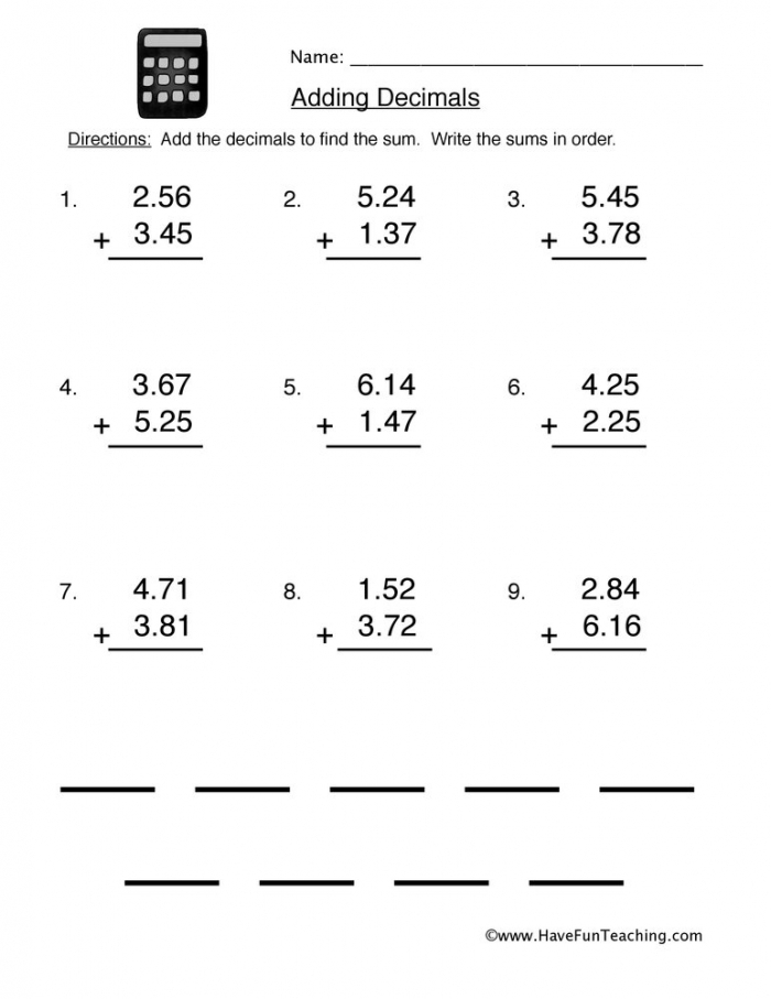 Grade 4 Maths Resources 35 Addition Of Decimals Grade 4 Decimals 