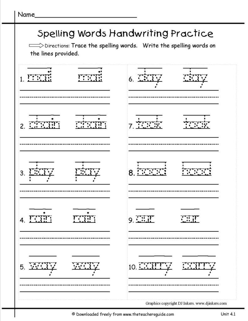 Homework Pages For 1St Grade