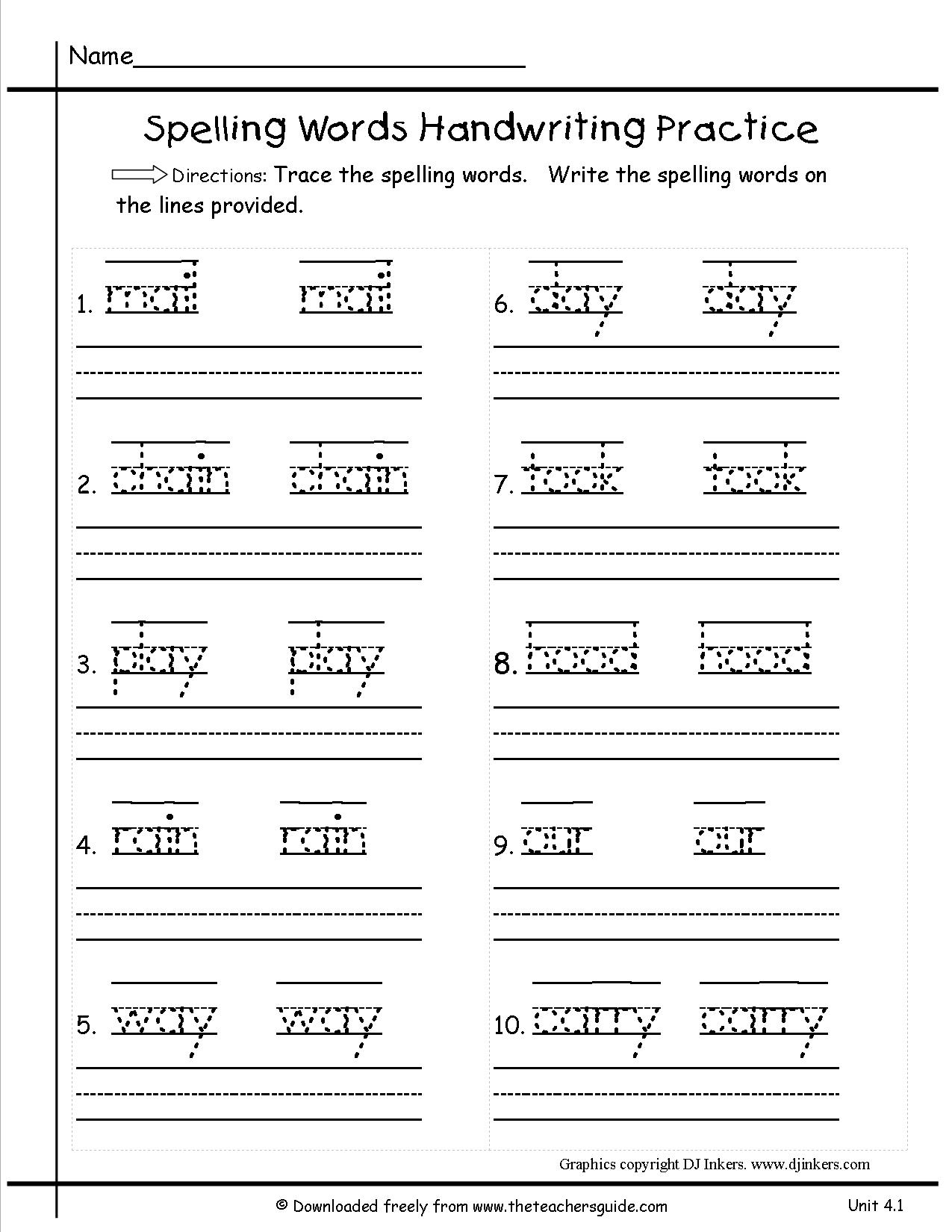 Homework Pages For 1St Grade