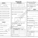 Image Result For Mountain Math Worksheets 3rd Grade Teaching