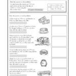 Math Problem Worksheets For 3rd Graders