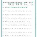 Math Properties Worksheet