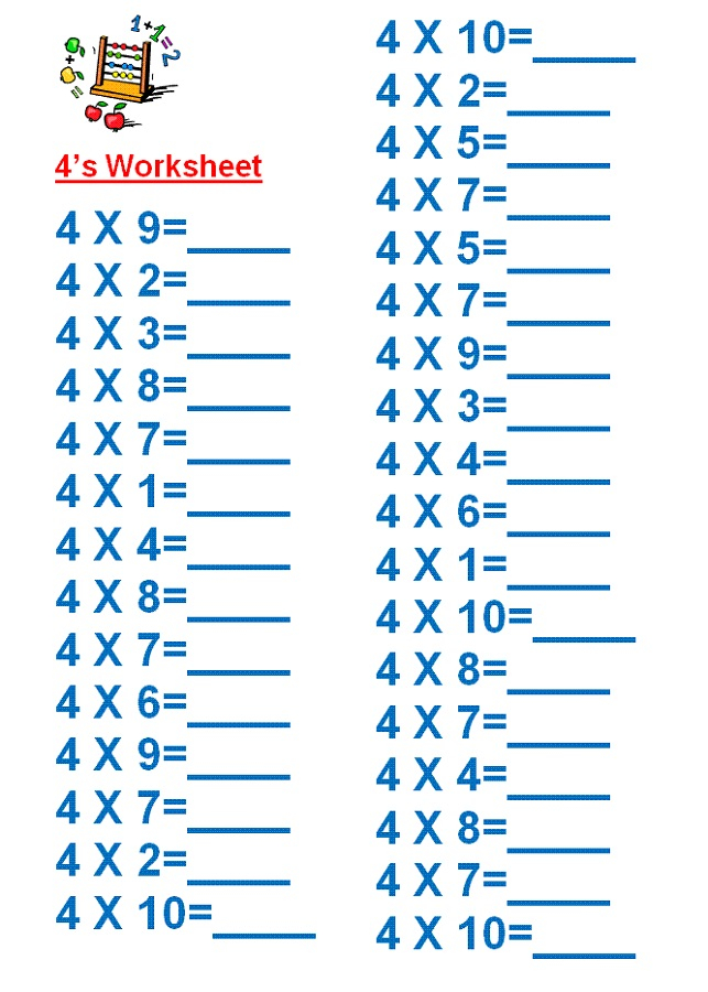 Math Worksheet For 3Rd Graders On Multiplication Mark Bullington s 