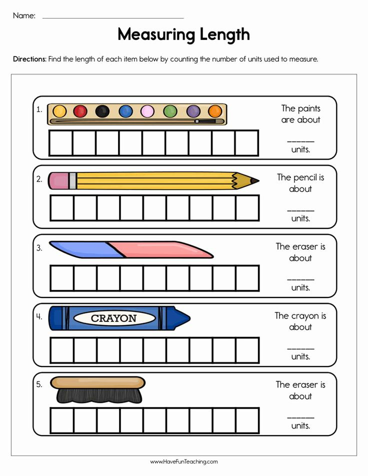 Measurement Worksheet Preschool Measurement Worksheets Measuring