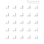 Minute Math Worksheets Multiplication