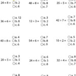 Multiple Choice Division Math Worksheet Twisty Noodle In 2021 Math