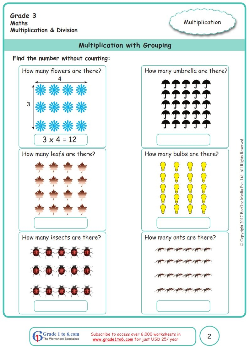 Multiplication Grouping Worksheets Grade 3 Times Tables Worksheets