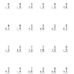 Multiplication Worksheet For Grade School Learning Printable 3rd