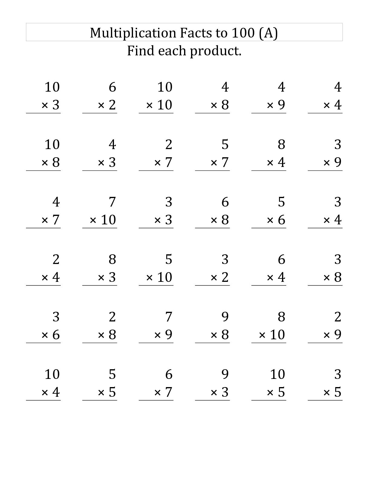 Multiplication Worksheets Grade 3 Times Tables Worksheets