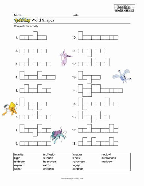 Pokemon Math Worksheets Printable Inspirational Pok mon Worksheets 