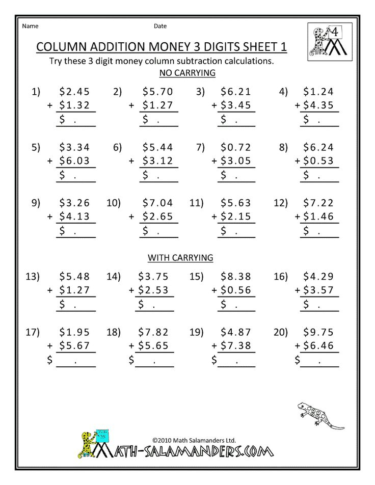 Printable Money Worksheets 3rd Grade Money Challenges Grade 3 Math 