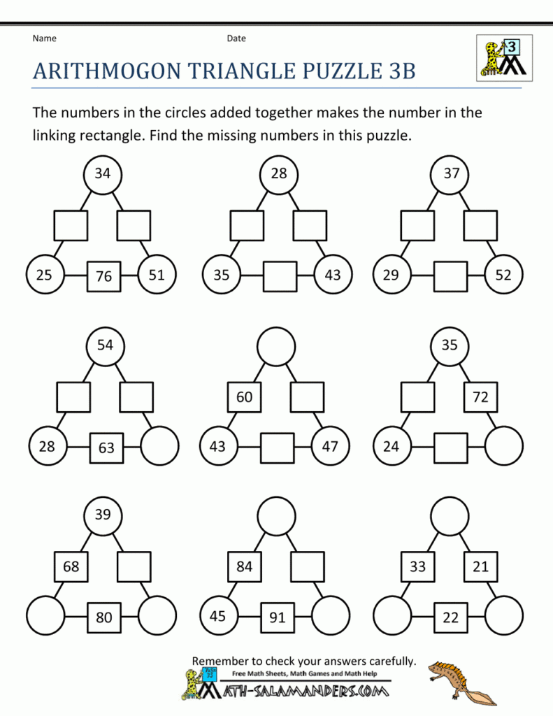 Printable Number Puzzles For Kindergarten Printable Crossword Puzzles