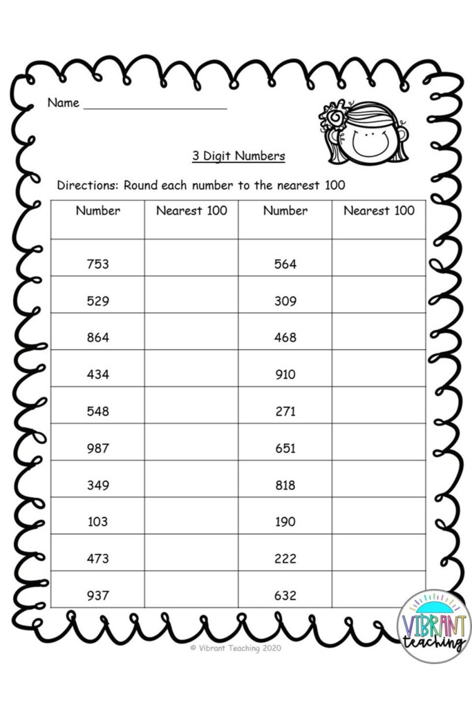 Rounding Nearest Hundred Worksheet