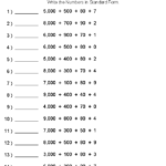 Standard Form Place Value Worksheets 4th Grade Math Worksheets