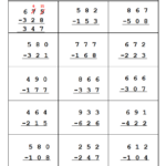 Subtraction With Regrouping 3rd Grade Worksheets WorksheetsCity