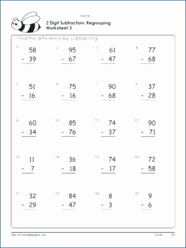 Subtraction With Regrouping Worksheets 3Rd Grade