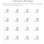 Subtraction Worksheets Without Borrowing Math Subtraction