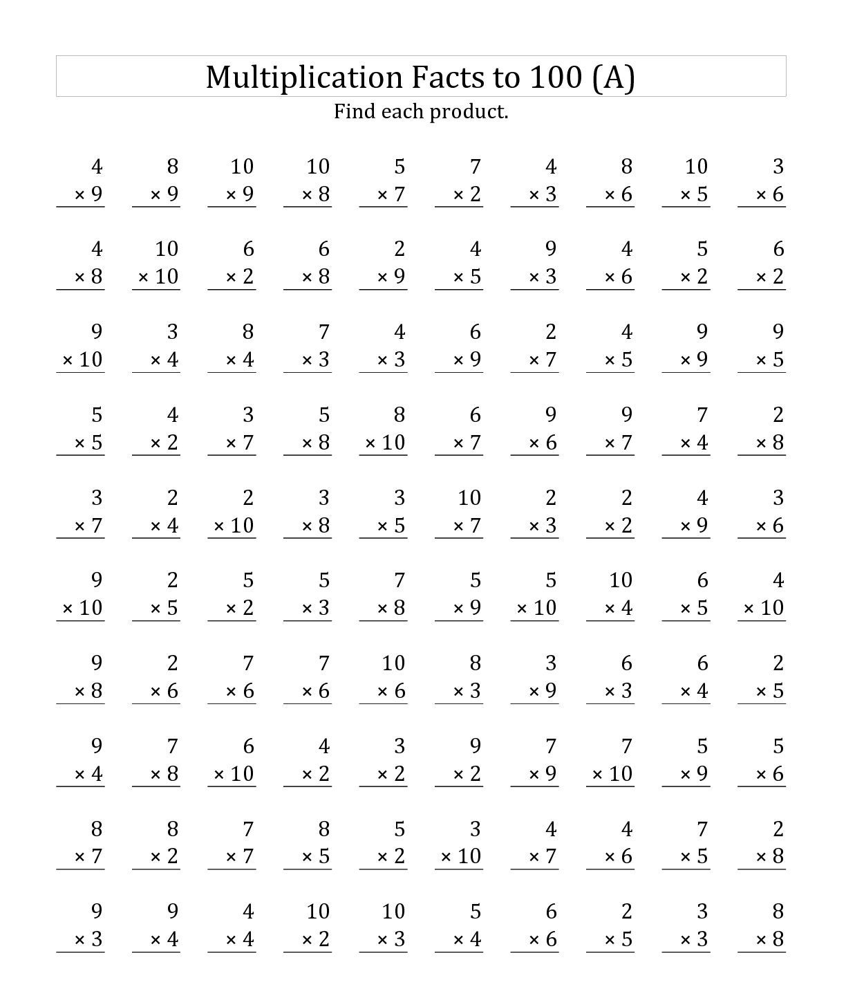 Third Grade Math Worksheet