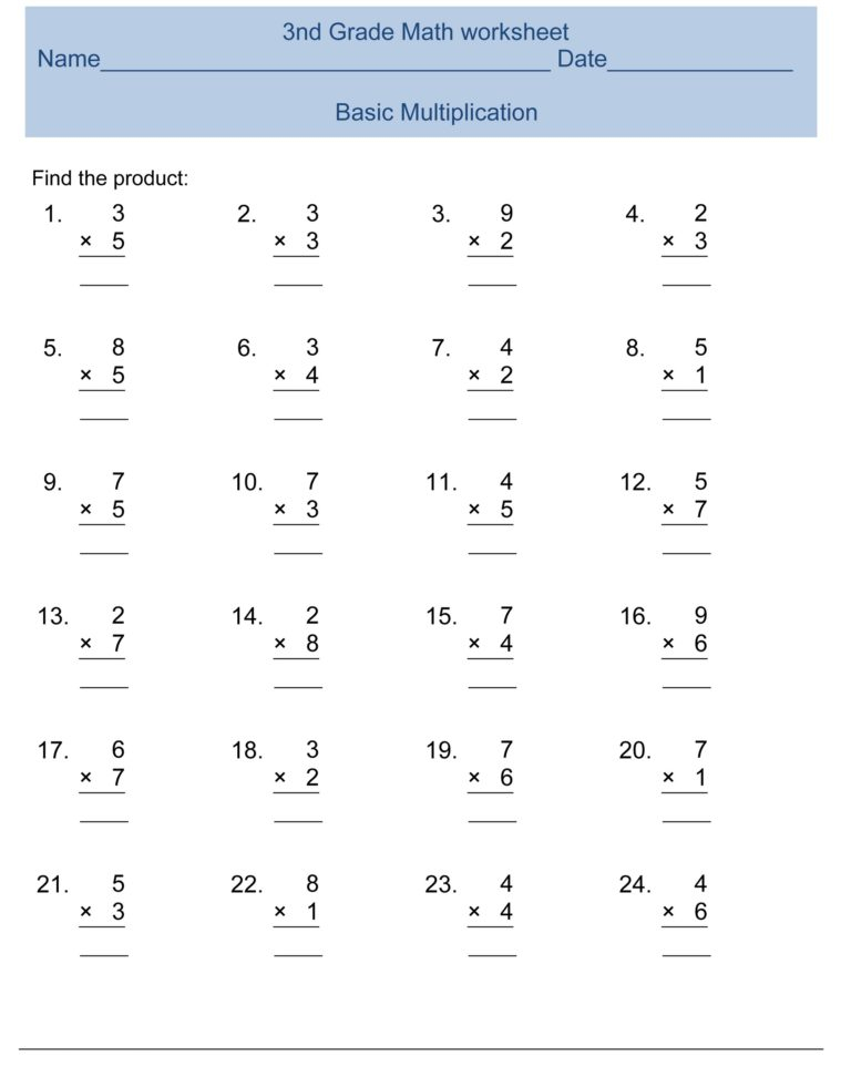 Third Grade Math Worksheets Activity Shelter 3rd Grade Operations And 