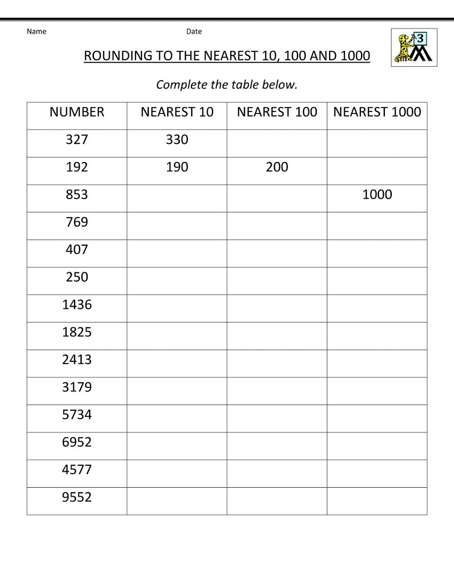 Third Grade Math Worksheets Rounding K5 Worksheets Third Grade Math 