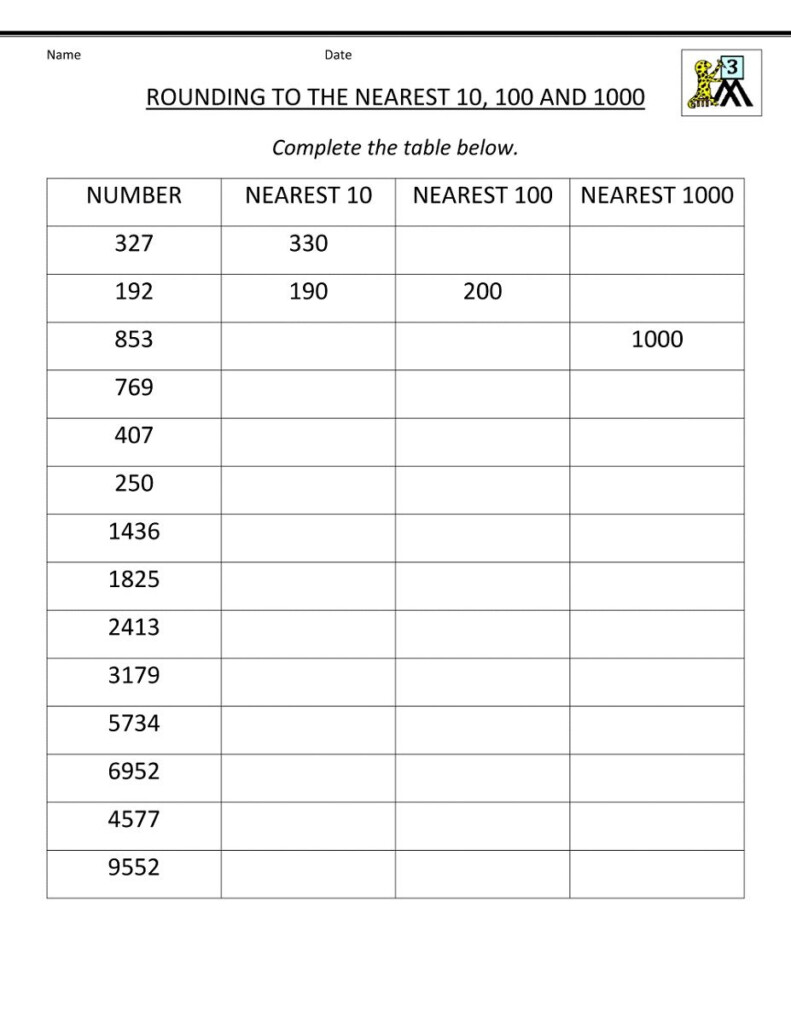 Third Grade Math Worksheets Rounding K5 Worksheets Third Grade Math 