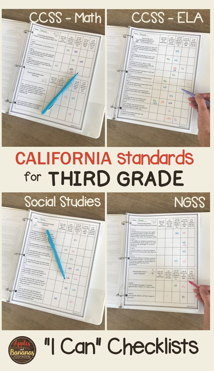 Third Grade Standards Checklists For All Subjects I Can Third