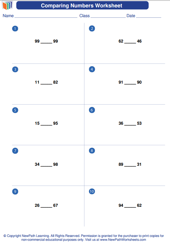 Try Out Our math generator About Comparing Numbers Here Https 