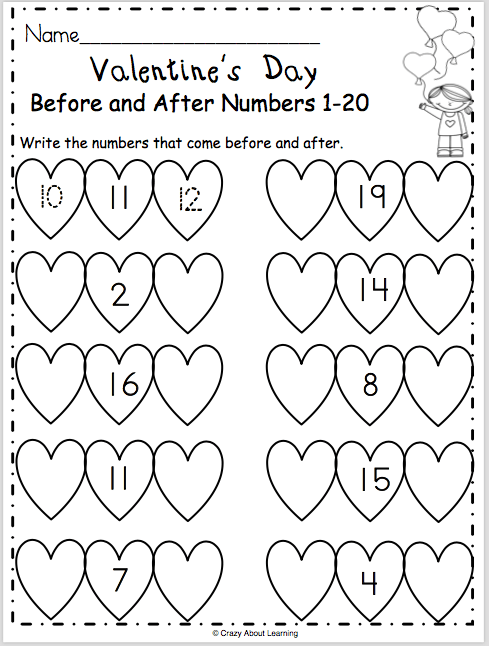 Valentine Math Worksheets Kindergarten Printable Kindergarten Worksheets